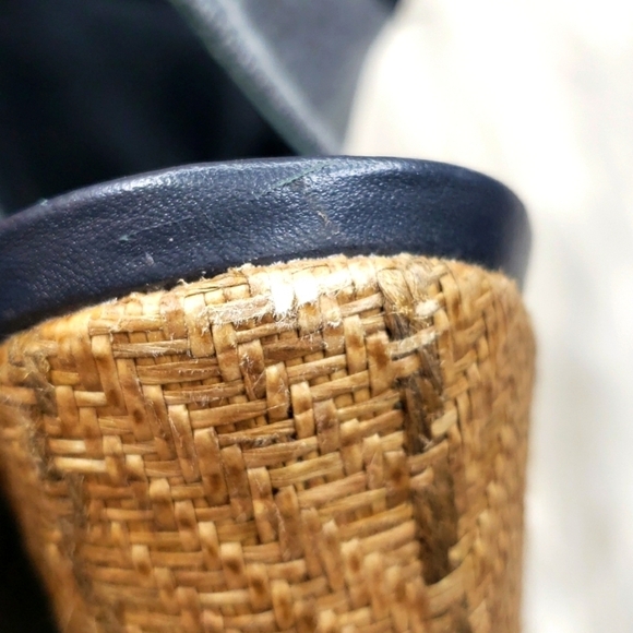 Stuart Weitzman Glover Stretch Wedge Sandal,  Gray  Denim 9 - Picture 8 of 14